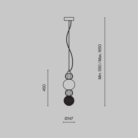 Подвесной светильник Collar 3000K 17Вт, P069PL-L17CH3K