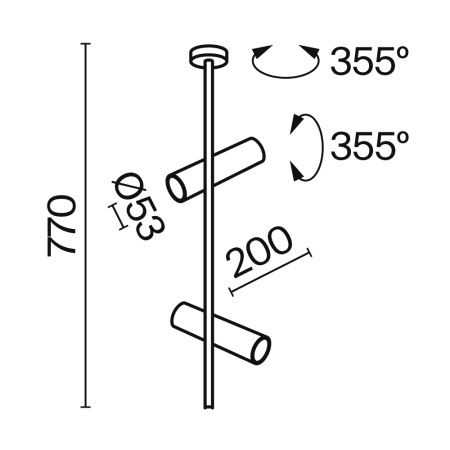 Потолочный светильник Elti GU10 2x50Вт C021CL-02B