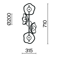 Настенный светильник (бра) Miracle G9х4, MOD207WL-04BS