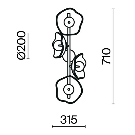 Настенный светильник (бра) Miracle G9х4, MOD207WL-04BS
