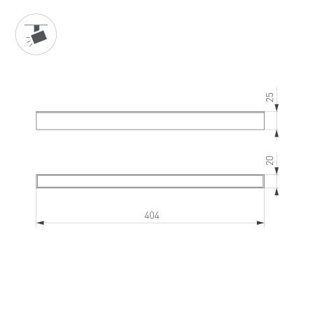 Светильник MAG-FLAT-25-L400-12W Warm3000 (WH, 100 deg, 24V) (Arlight, IP20 Металл, 5 лет)