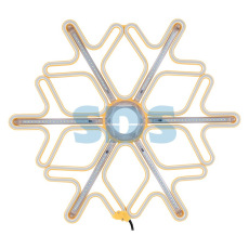Фигура «Снежинка» из гибкого неона с эффектом тающих сосулек,  60х60 см,  цвет свечения теплый белый/белый NEON-NIGHT