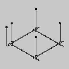 Основание на тросовых подвесах Hang для трековых светильников Flarity TFC-Flar-H08-BS, латунь