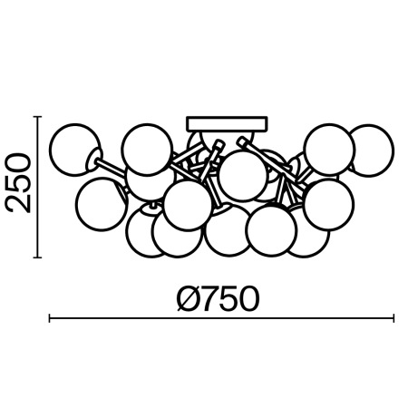 Потолочный светильник Dallas G9х20, MOD545CL-20B