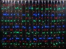 Светодиодная занавеса 1800 LED, 118 Ватт, IP54, для улицы и помещения, провод черный, Свечение: постоянное, RL-C2*9-B/M