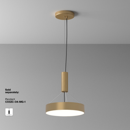 Потолочный светильник Zon 4000K 36W 120°, C032CL-36W4K-RD-MG