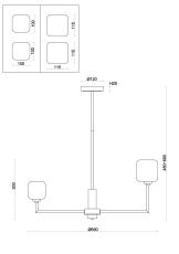 Потолочный светильник Freya FR5373CL-06BS