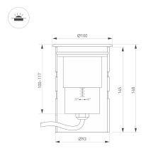 Светильник ART-GROUND-ZOOM-R100-15W Warm3000 (SL, 20-40 deg, 24V) (Arlight, IP67 Металл, 3 года) 038172