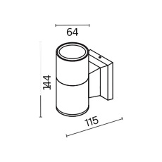 Настенный светильник (бра) Bowery GU10х1 50Вт IP 54, O574WL-01GR