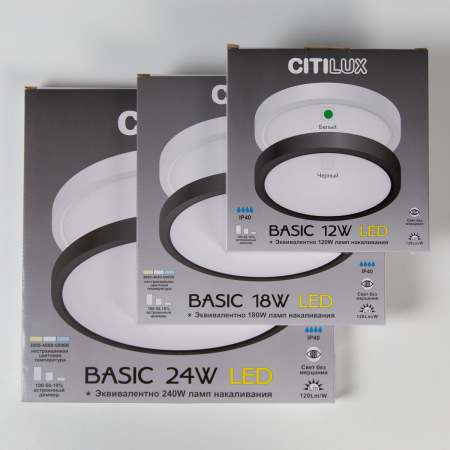 Потолочный светодиодный светильник Citilux Бейсик CL738121N