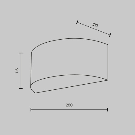 Настенный светильник (бра) Ripple MOD096WL-01CH