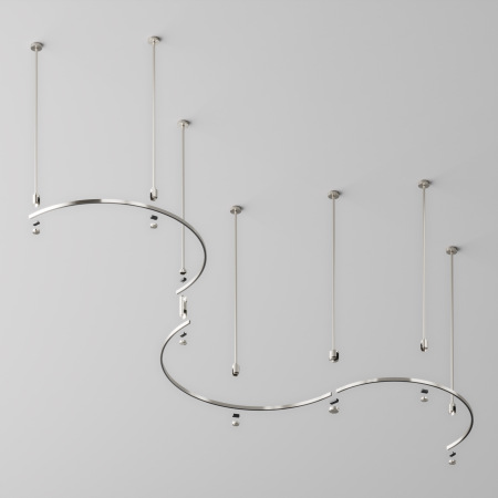 Шинопровод полукруг 650 мм Flarity платина, TRX154-SR-D650-PT