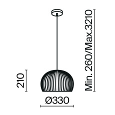 Подвесной светильник Roots E27х1, MOD195PL-01W