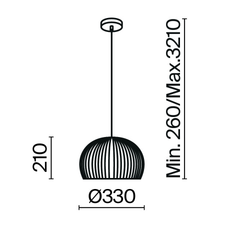 Подвесной светильник Roots E27х1, MOD195PL-01W