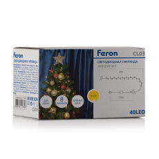 Светодиодная гирлянда Feron CL03 линейная 230V желтый