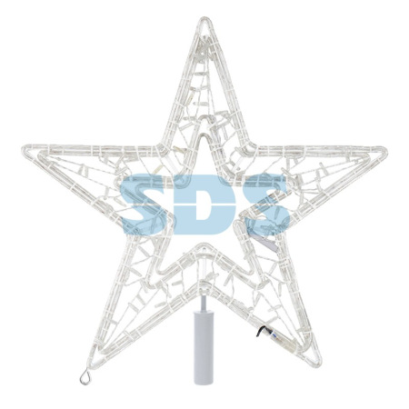 Светодиодная фигура «Звезда» 80 см,  80 светодиодов,  с трубой и подвесом,  цвет свечения теплый белый/белый NEON-NIGHT