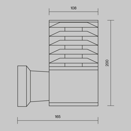 Настенный светильник (бра) Bronx E27х1 60Вт IP 54, O576WL-01B