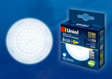 Лампа светодиодная Uniel GX53 6W 6500K матовая LED-GX53-6W/6500K/GX53/FR PLZ01WH UL-00005311