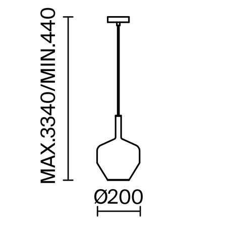 Подвесной светильник Duality E27х1, MOD271PL-01B6