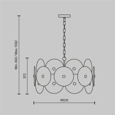 Подвесная люстра Maytoni Aster MOD007PL-08G