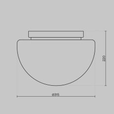 Потолочный светильник Glassy E27х1, MOD270CL-01G