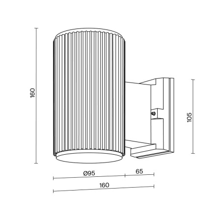 Настенный светильник (бра) Rando E27х1 60Вт IP 54, O419WL-01W