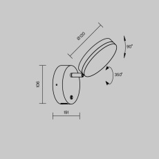 Настенный светильник (бра) Fad 3000К 6Вт, MOD070WL-L8B3K
