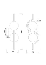 Настенный светильник (бра) Freya FR5124WL-02BS