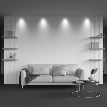 Встраиваемый светильник Round 4000K 7W 60°, DL058-7W4K-W