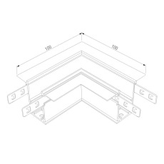 Коннектор L-образный внутренний Elektrostandard Slim Magnetic 85093/00 4690389178986